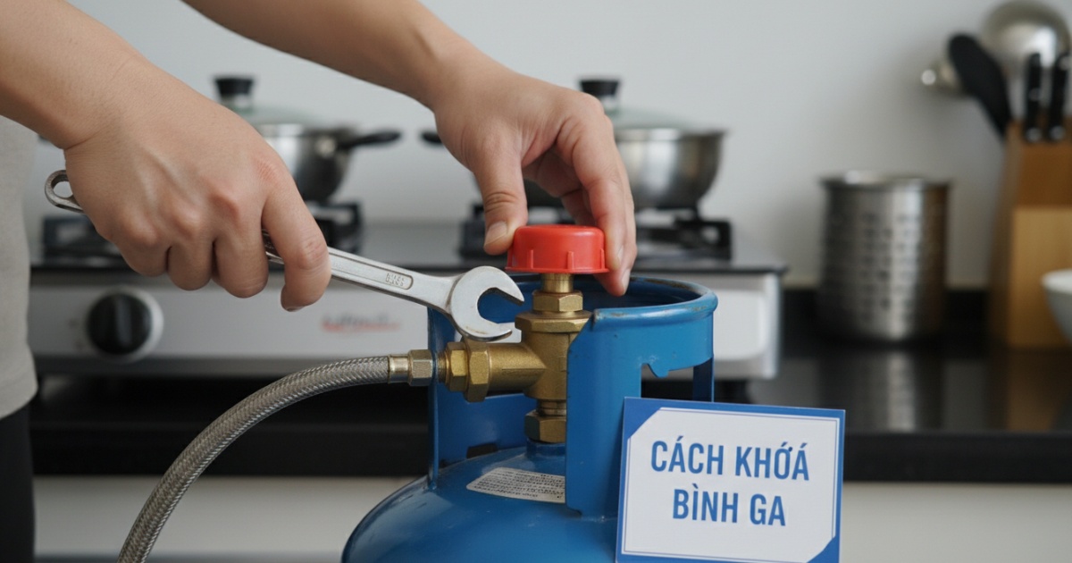 cách khoá bình ga
