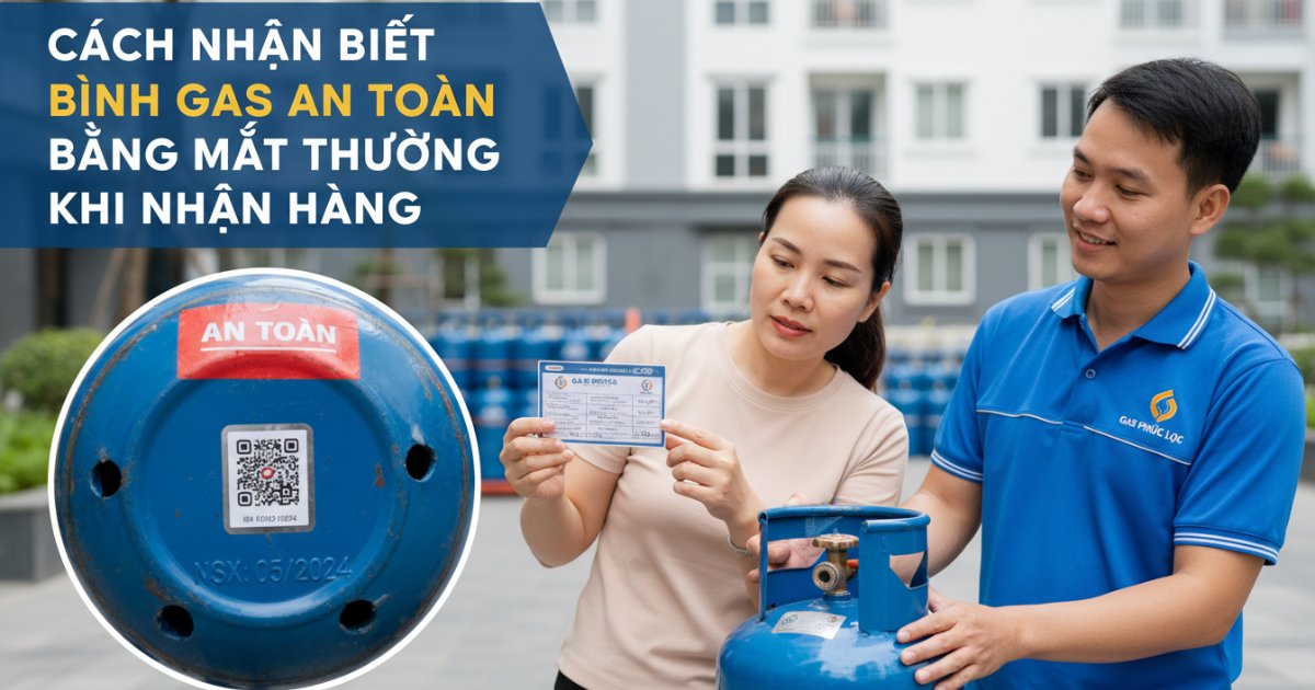 Cách nhận biết bình gas an toàn bằng mắt thường khi nhận hàng