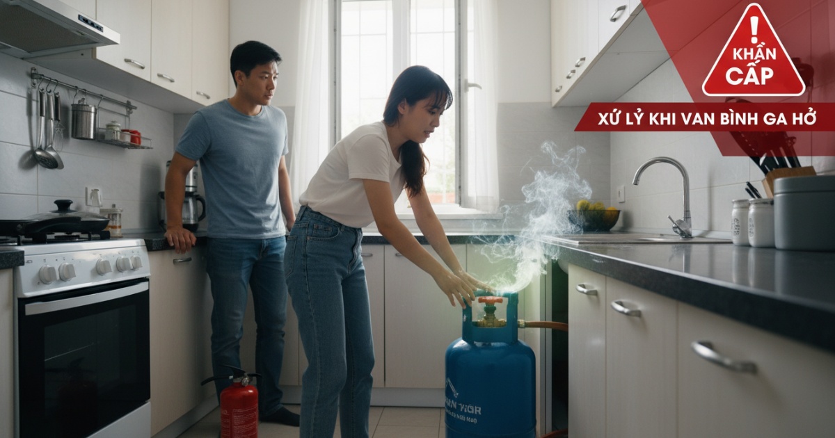 Cách xử lý khẩn cấp khi phát hiện van bình ga bị hở