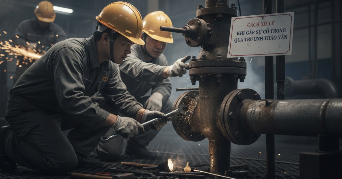 Cách xử lý khi gặp sự cố trong quá trình tháo van