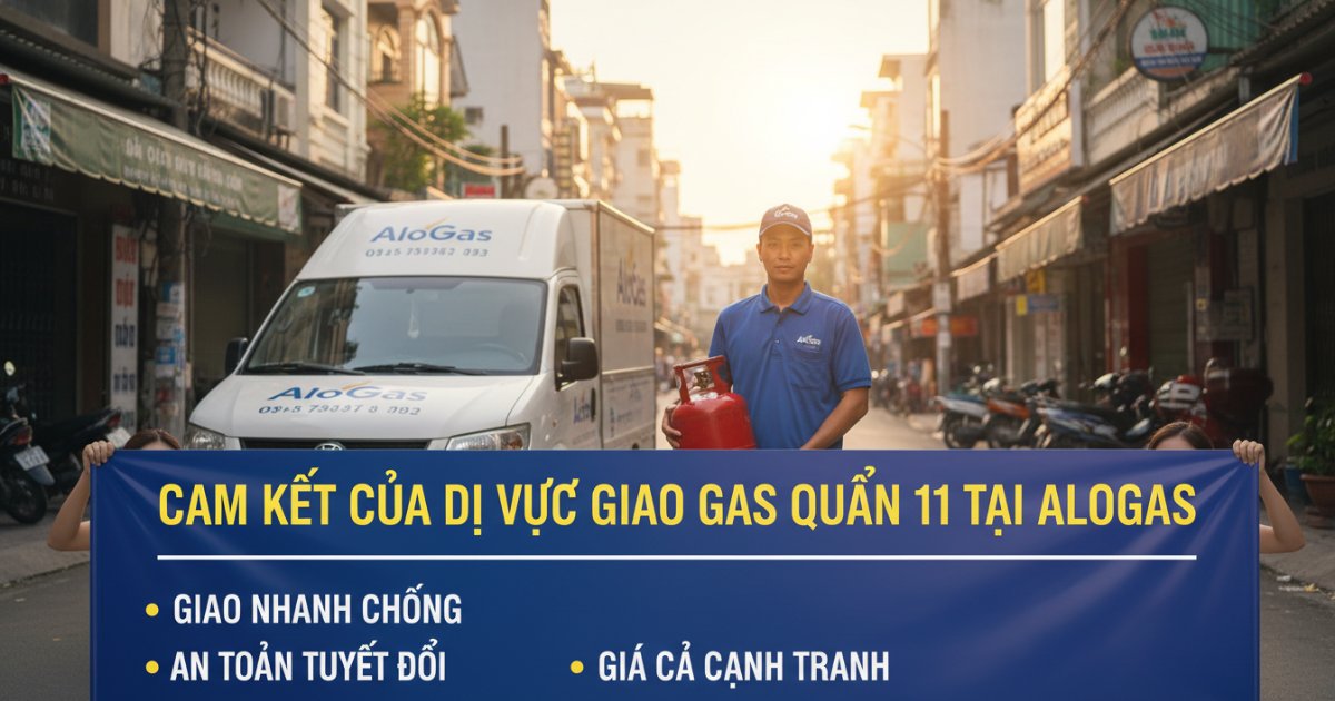 Cam kết của dịch vụ giao gas quận 11 tại AloGas