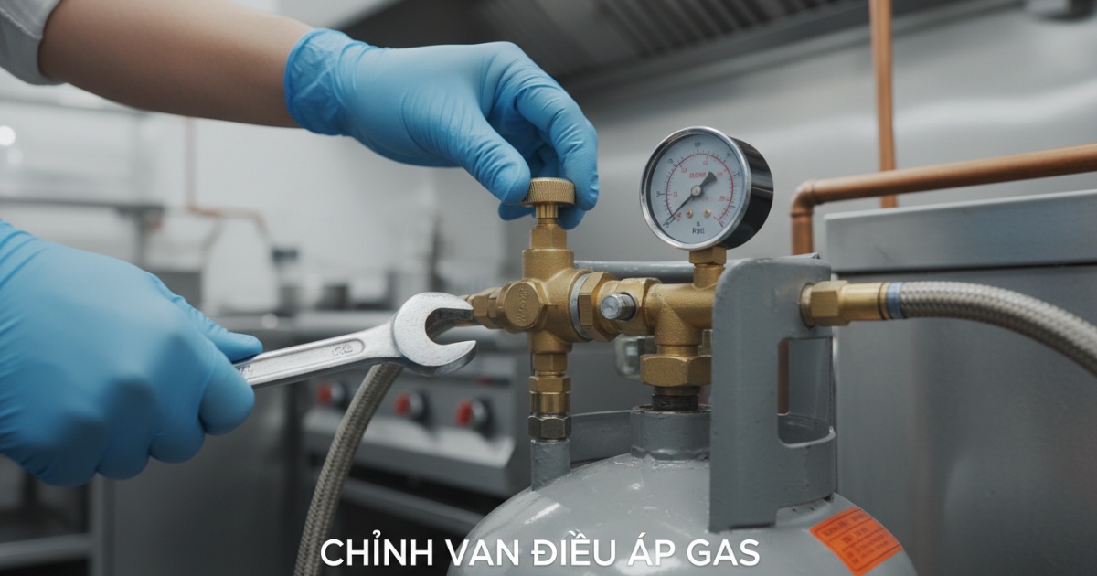 chỉnh van điều áp gas