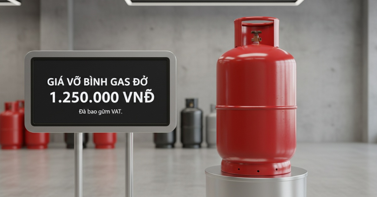giá vỏ bình gas đỏ