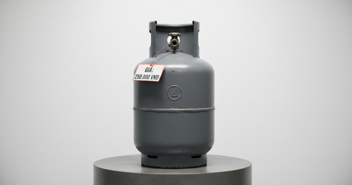giá vỏ bình gas xám