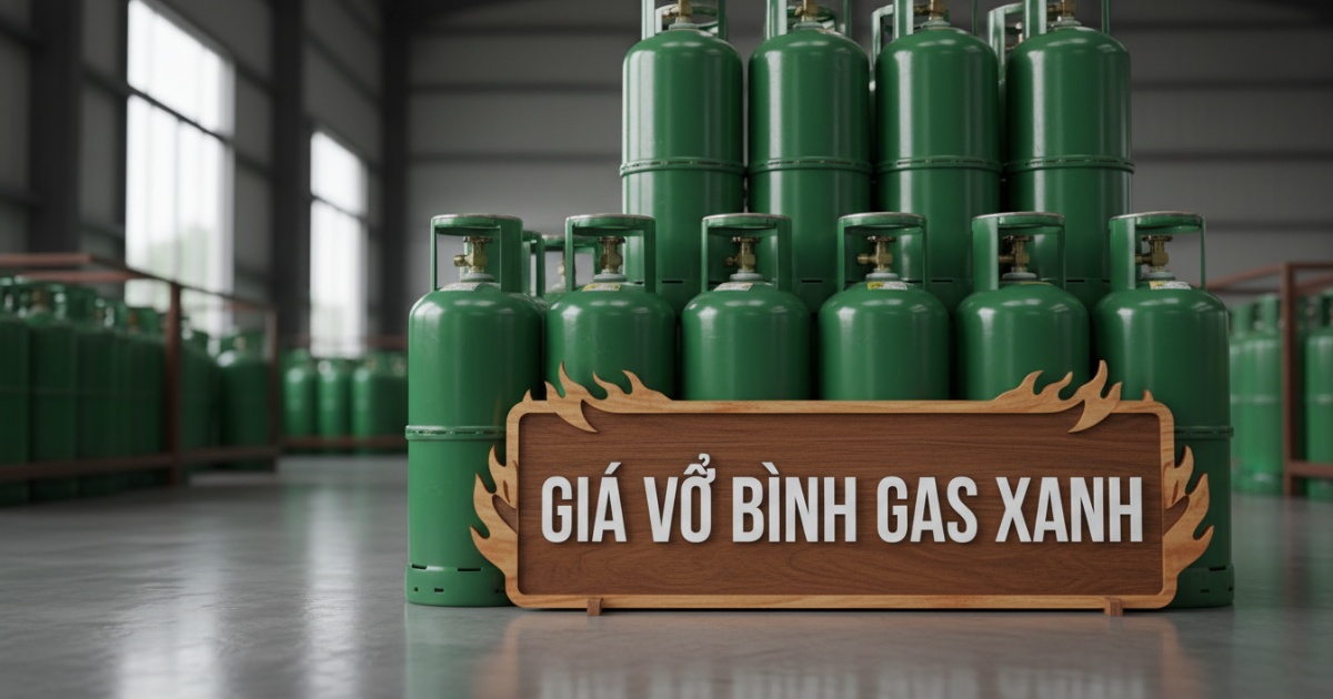 giá vỏ bình gas xanh
