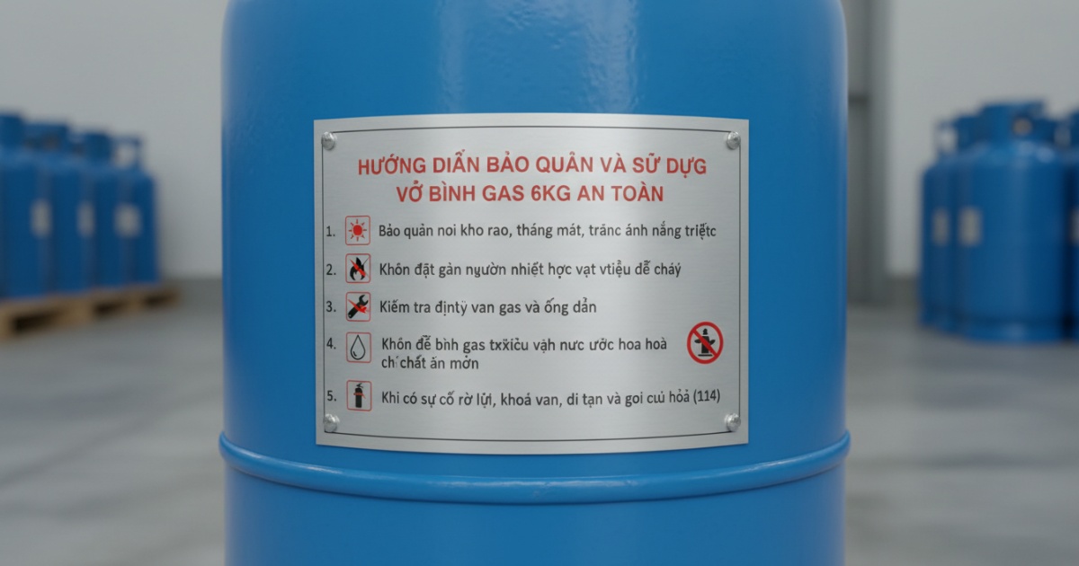 Hướng dẫn bảo quản và sử dụng vỏ bình gas 6kg an toàn