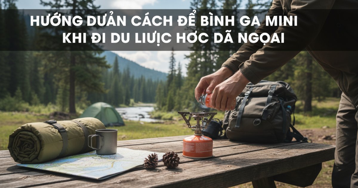 Hướng dẫn cách để bình ga mini khi đi du lịch hoặc dã ngoại