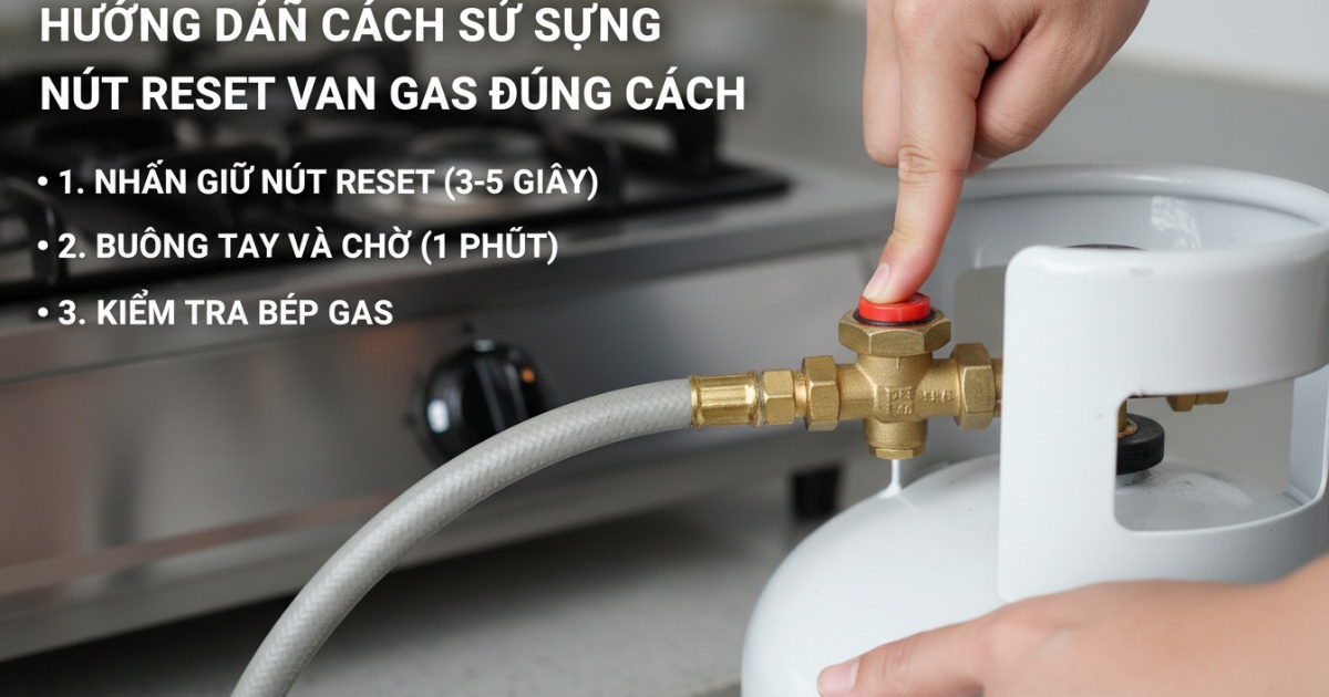 Hướng dẫn cách sử dụng nút reset van gas đúng cách