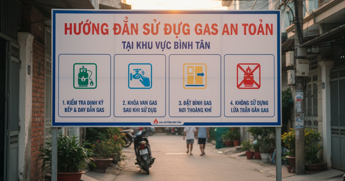 Hướng dẫn sử dụng gas an toàn tại khu vực Bình Tân