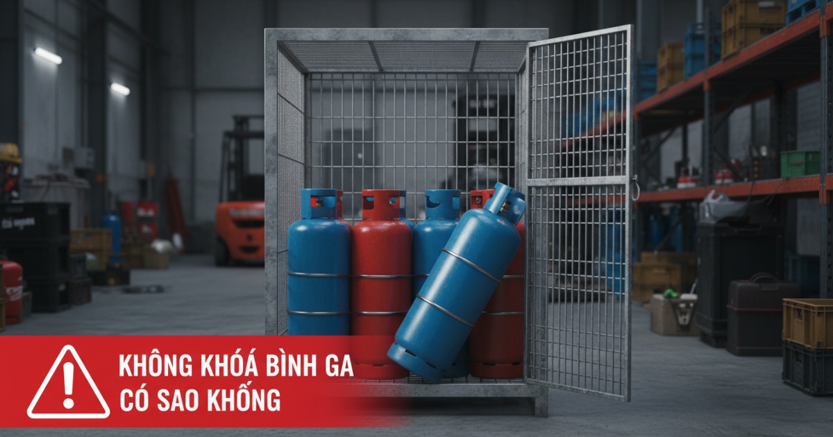 không khoá bình ga có sao không
