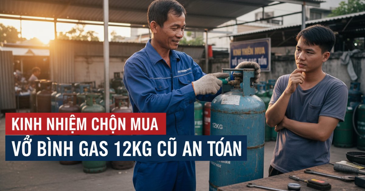 Kinh nghiệm chọn mua vỏ bình gas 12kg cũ an toàn