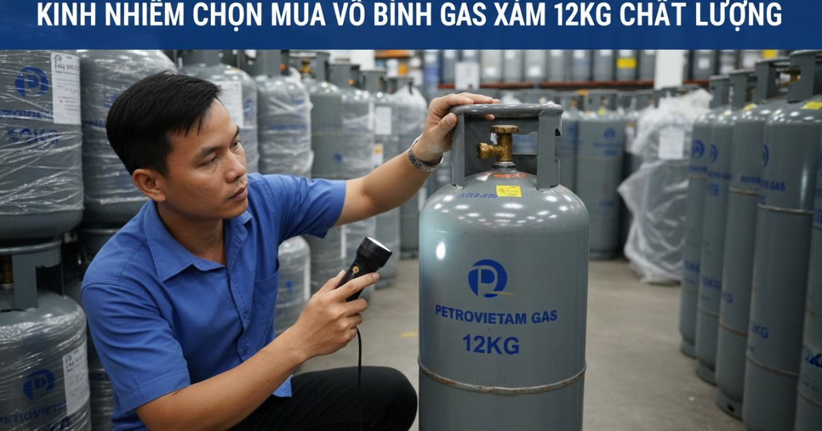 Kinh nghiệm chọn mua vỏ bình gas xám 12kg chất lượng