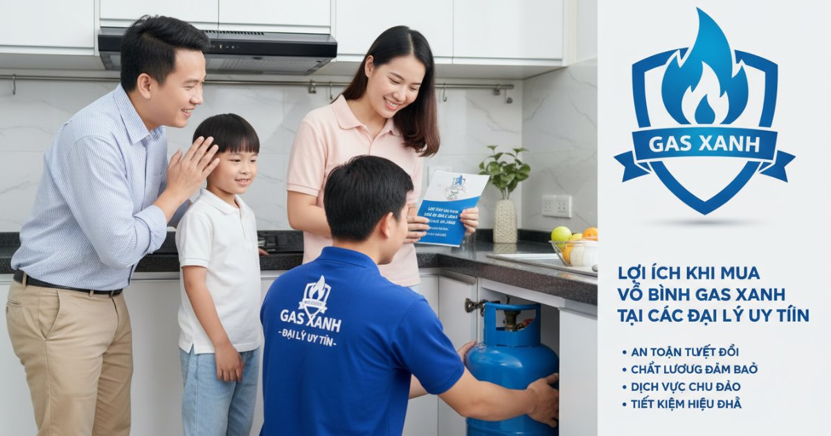 Lợi ích khi mua vỏ bình gas xanh tại các đại lý uy tín