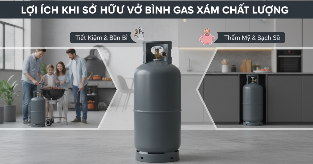 Lợi ích khi sở hữu vỏ bình gas xám chất lượng