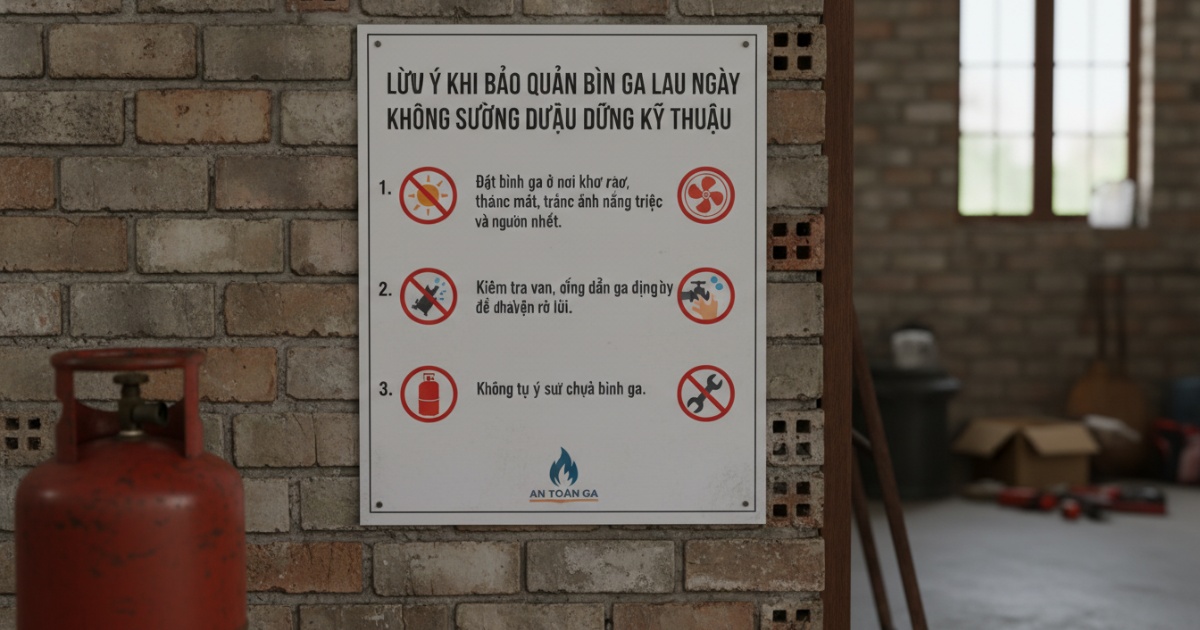 Lưu ý khi bảo quản bình ga lâu ngày không sử dụng đúng kỹ thuật