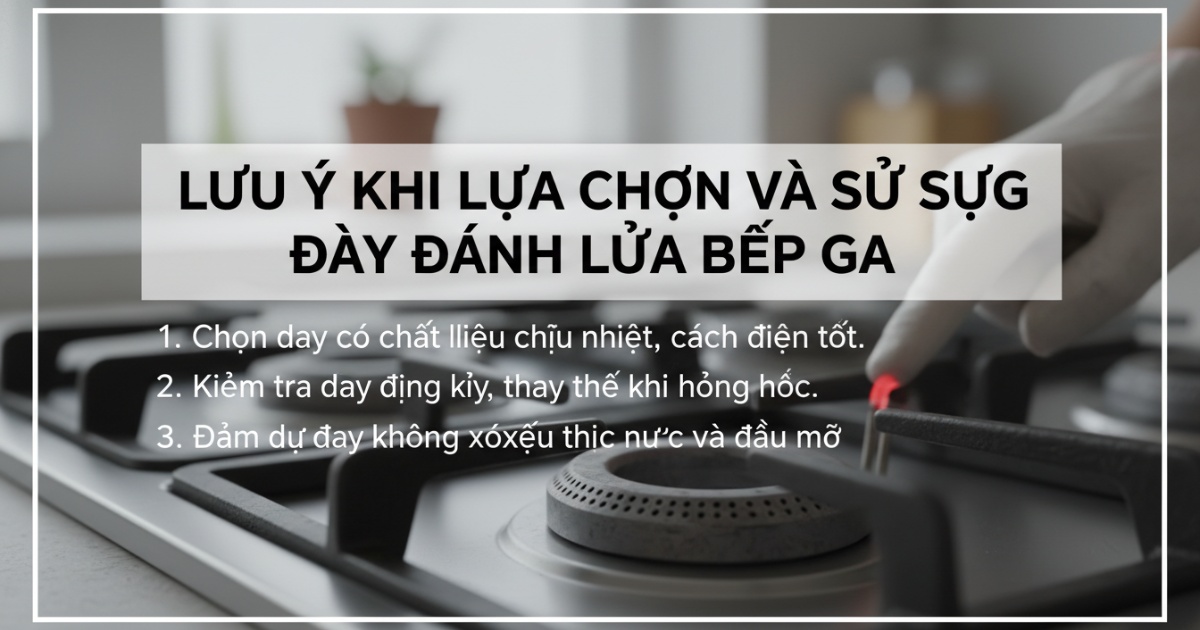 Lưu ý khi lựa chọn và sử dụng dây đánh lửa bếp ga