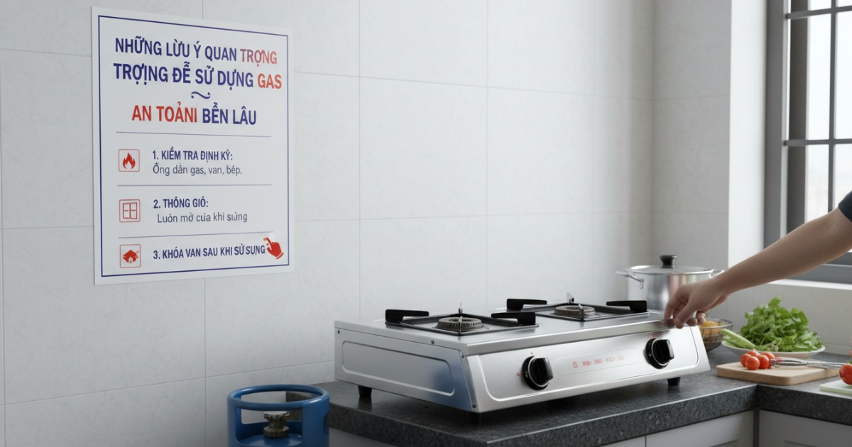 Những lưu ý quan trọng để sử dụng gas an toàn bền lâu