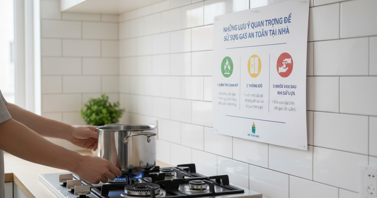 Những lưu ý quan trọng để sử dụng gas an toàn tại nhà