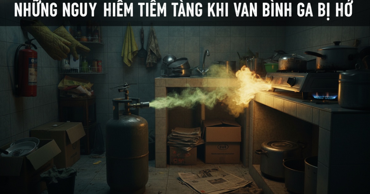 Những nguy hiểm tiềm tàng khi van bình ga bị hở