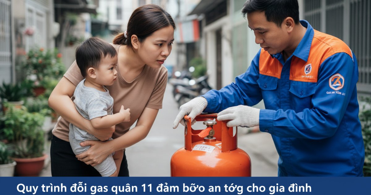 Quy trình đổi gas quận 11 đảm bảo an toàn cho gia đình