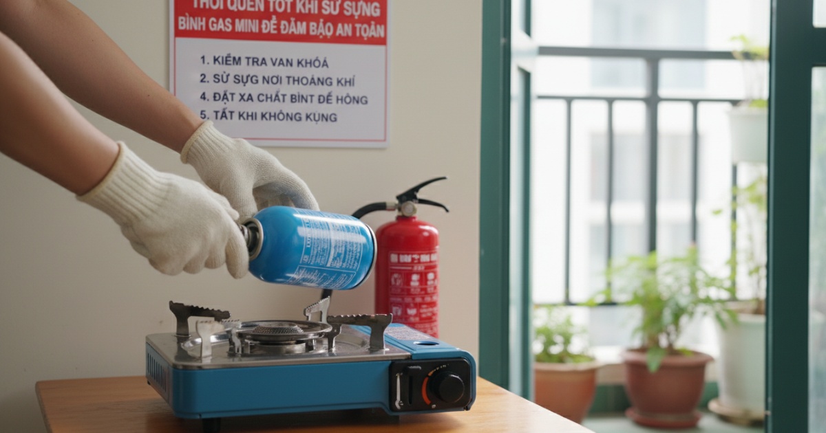 Thói quen tốt khi sử dụng bình gas mini để đảm bảo an toàn