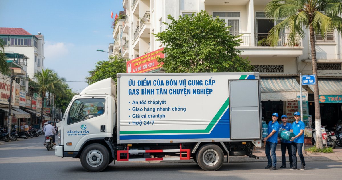 Ưu điểm của đơn vị cung cấp gas Bình Tân chuyên nghiệp