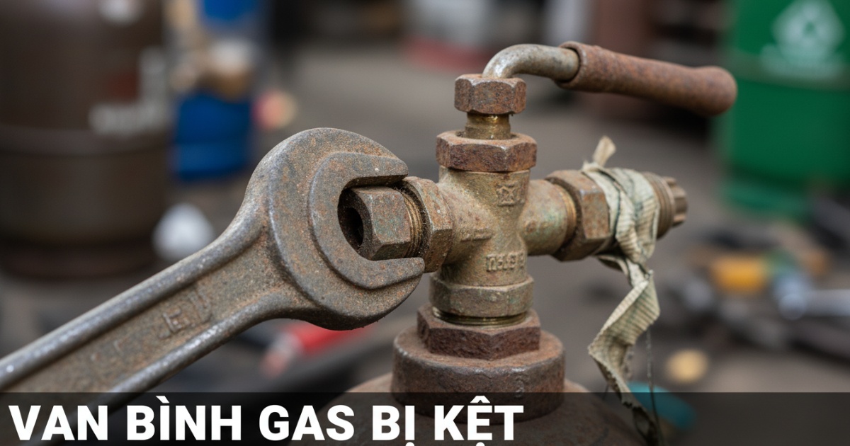 van bình gas bị kẹt